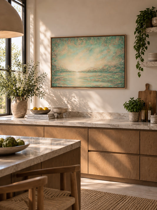Luminance, a semi-abstract landscape canvas print by Mari Ringsaker