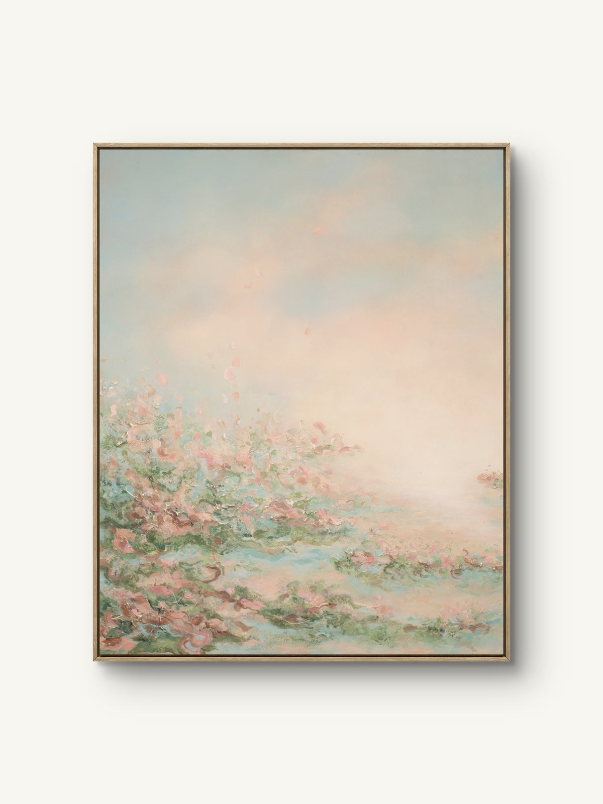 Presence I canvas print in an oak floating frame