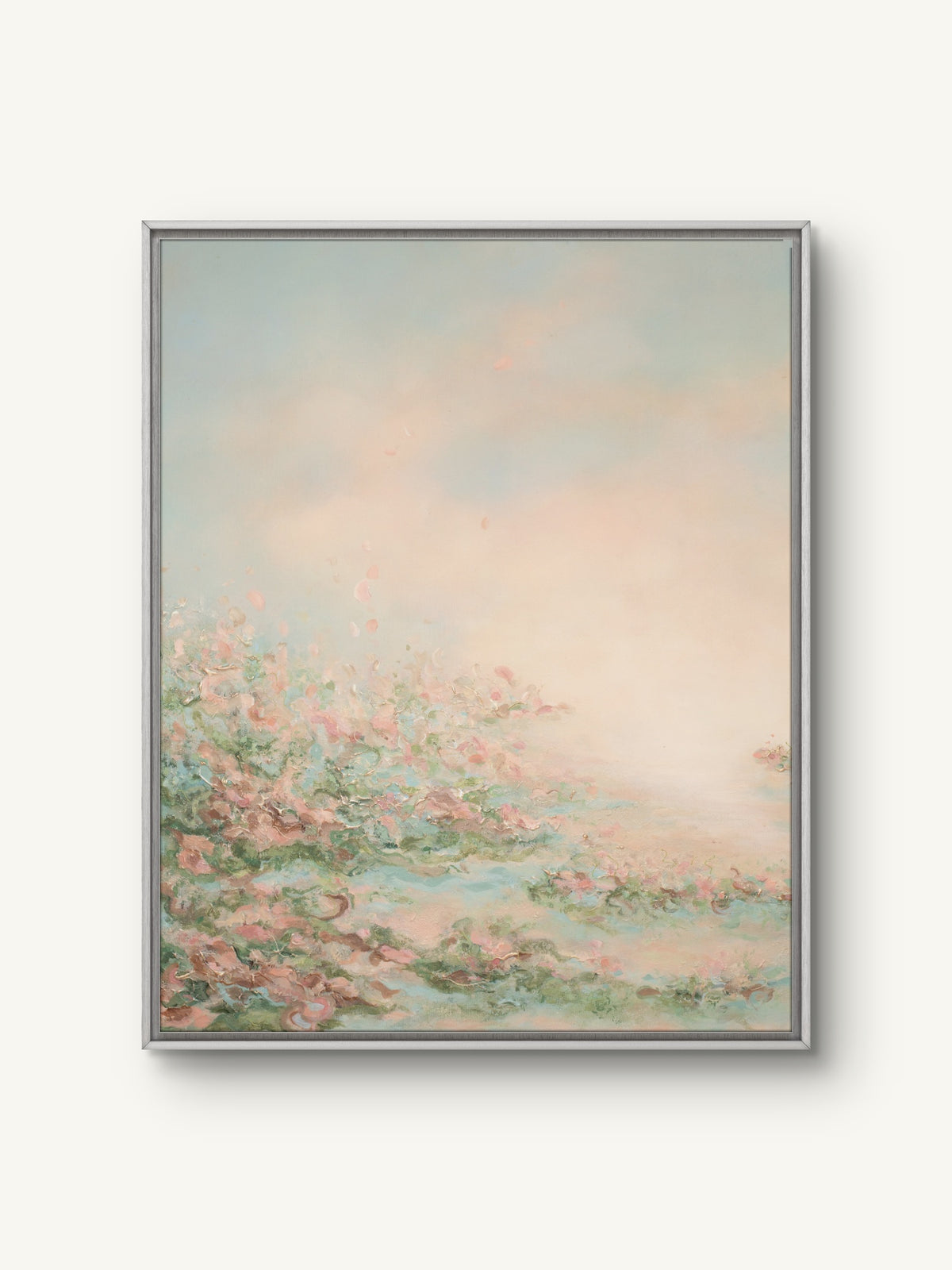 Presence I canvas print in a white floating frame
