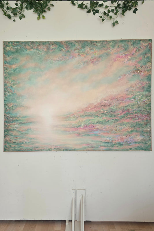 Afterglow, an original nature-inspired painting by Mari Ringsaker