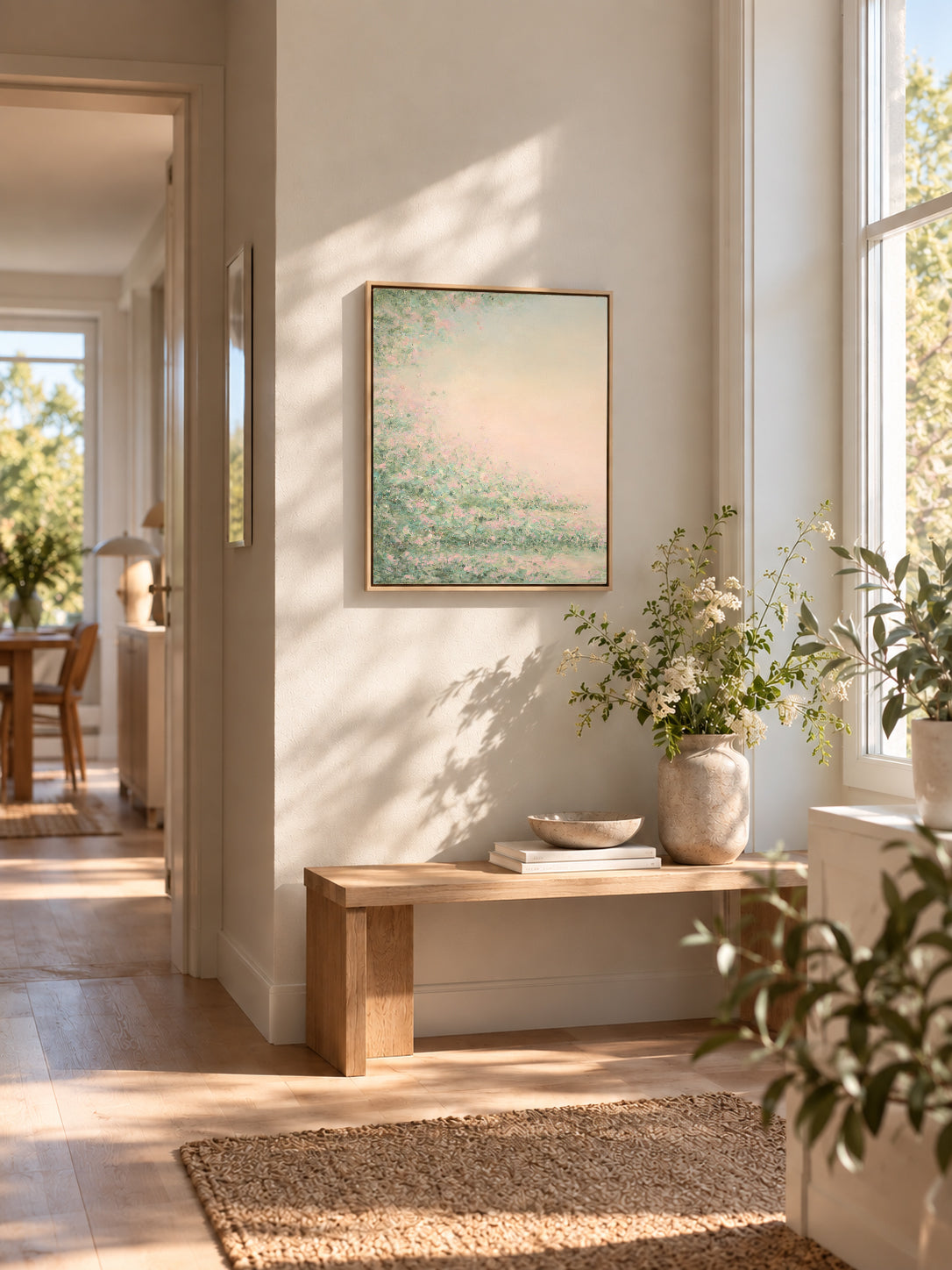 Daydream I canvas print shown framed and hanging on a wall