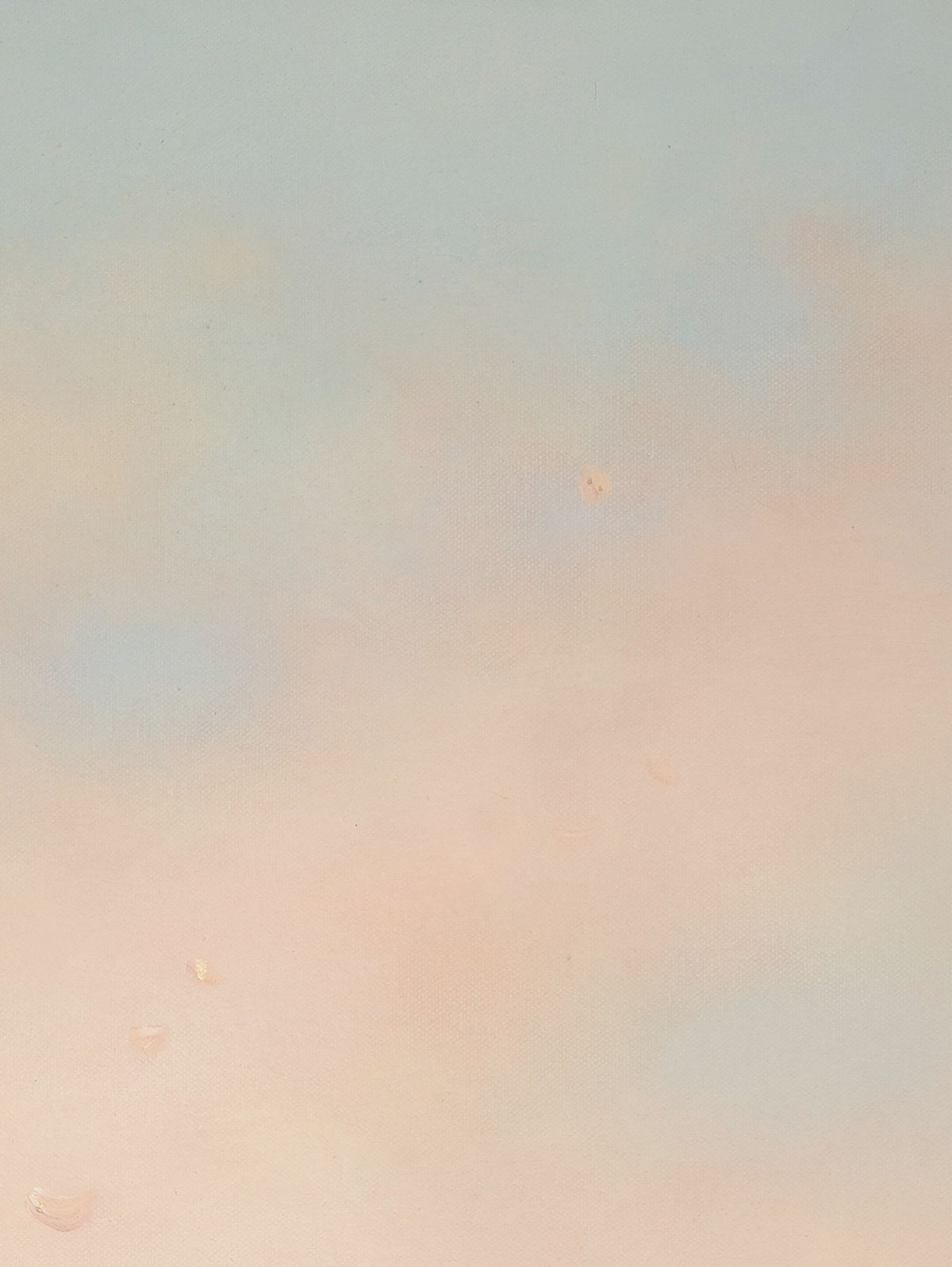 Close-up of the brushwork and canvas texture in Presence II, detail 4 of 4