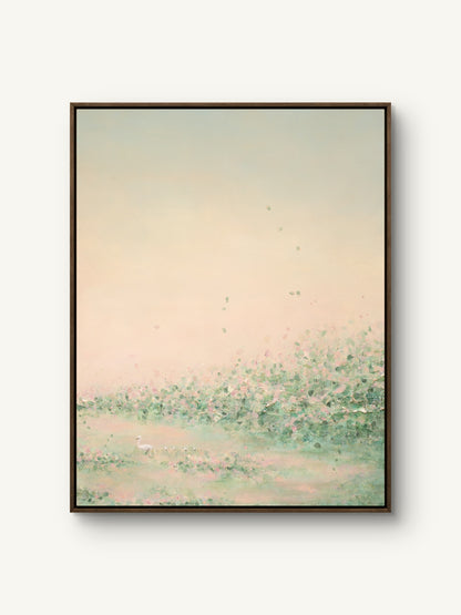 Daydream II canvas print in a dark oak floating frame