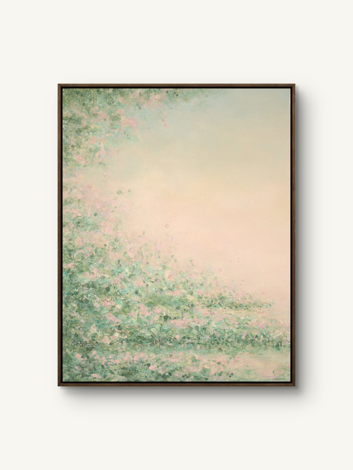 Daydream I canvas print in a dark oak floating frame