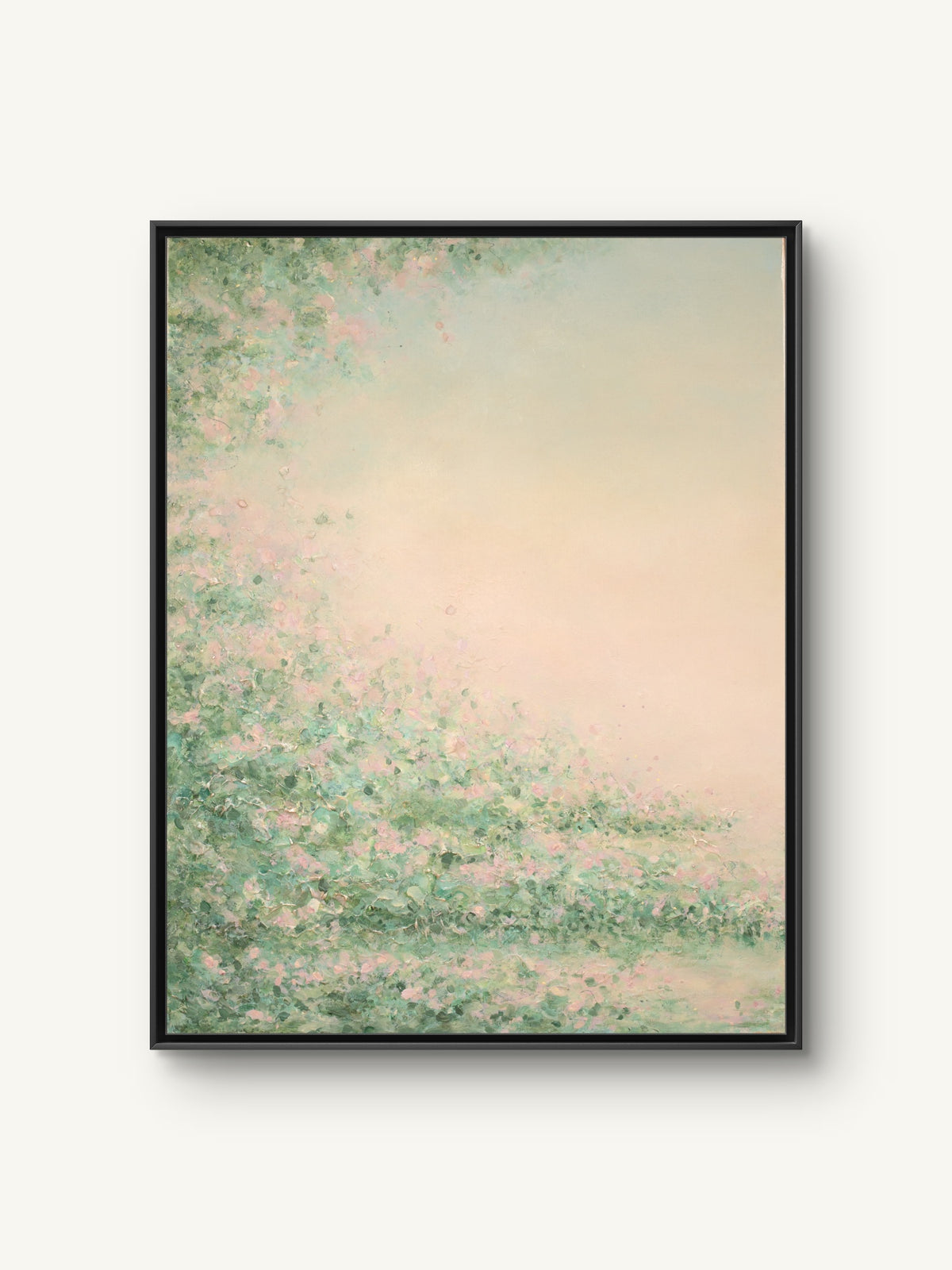 Daydream I canvas print in a black floating frame