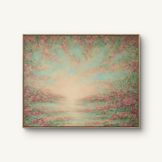 Midsummer I canvas print in an oak floating frame